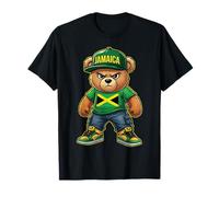 Jamaican Bear Jamaica Flag Proud Jamaican T-Shirt