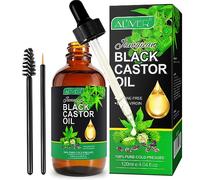 Jamaican Black Castor Oil,120ML Massage Oil for Aromatherapy, 100% Pure Natural Cold Pressed Organic Castor Oil, Stimulate Growth for Hair, Eyelashes,Eyebrows, Skin Moisturizer & Hair Oil and Body Oil