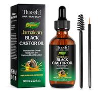 Jamaican Black Castor Oil for Hair Growth,Thicker Eyelashes & Eyebrows,Organic Castor Oil for Face,Body & Skin,100% Pure Cold Pressed Black Castor Oil,Hair Nourishing Oil