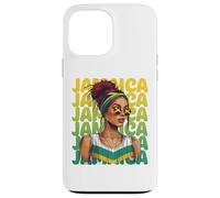 Jamaican Black Woman Melanin Jamaican Girl Afro Hair Pride Case for iPhone 13 Pro Max