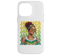 Jamaican Black Woman Melanin Jamaican Girl Afro Hair Pride Case for iPhone 14 Pro Max