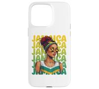 Jamaican Black Woman Melanin Jamaican Girl Afro Hair Pride Case for iPhone 15 Pro Max