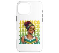 Jamaican Black Woman Melanin Jamaican Girl Afro Hair Pride Case for iPhone 16 Pro Max