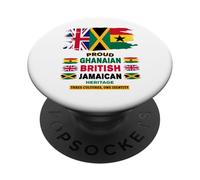 Jamaican British Ghanaian Flag Outfit Idea For Women Ghana PopSockets Adhesive PopGrip