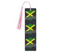 Jamaican Bubbles Print Reading Page Markers Wooden Bookmarks, 5pcs Wood Bookmarks with Tassels, Gifts for Men Women