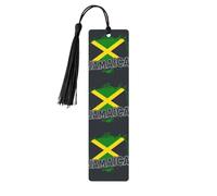 Jamaican Bubbles Print Reading Page Markers Wooden Bookmarks, 5pcs Wood Bookmarks with Tassels, Gifts for Men Women