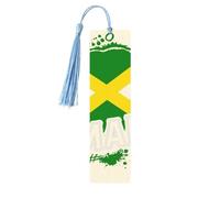 Jamaican Bubbles Print Wooden Bookmarks Colorful Tassels,Decor Crafts,Book Lovers' Delight Accessories