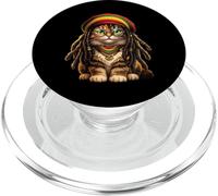 Jamaican Cat Reggae Rasta Cat Rastafari Jamaica Flag PopSockets PopGrip for MagSafe