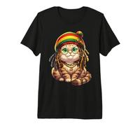 Jamaican Cat Reggae Rasta Cat Rastafari Jamaica Premium T-Shirt