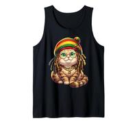 Jamaican Cat Reggae Rasta Cat Rastafari Jamaica Tank Top