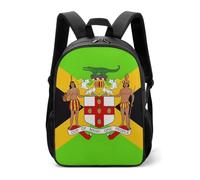 Jamaican Coat of Arms Flag Casual Daypack Daily Backpacks Travel Shoulder Bag with Adjustable Straps for Women Men