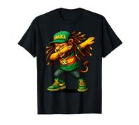 Jamaican Dab Lion Rasta Pride Jamaica Flag Reggae T-Shirt