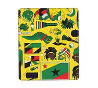 Jamaican Elements Anti-wear Stitching, Textured Waterproof Computer Mouse pad with Anti-Slip Rubber Base, Suitable for laptops, Office and Home Gaming Mouse Pads. 7 x 8.6 in