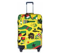Jamaican Elements Suitcase Covers L Fashion Personality Prints Suitable for Business and Outdoor Use