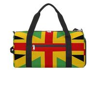Jamaican England Flag Printed Duffel Bags with Shoe Compartment Gym Bag for Travel Sports Workout
