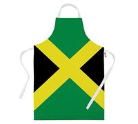 Jamaican Flag apron Baking Jamaica themed Caribbean Reggae Gifts Kitchen Cooking White