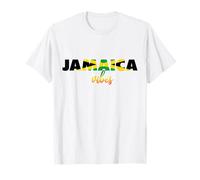 Jamaican Flag Colors Design Rasta Gradient Art for Island T-Shirt