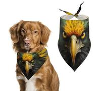 Jamaican Flag Ea-gle Dog Bandana Puppy Cat Scarfs Bibs Washable Triangle Kerchief Pet Gifts