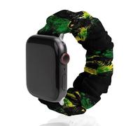 Jamaican Flag Eagle Replacement Watchband Cute Printed Watch Strap Elastic Solo Loop Bands Compatible for Apple Watch 38mm/40mm