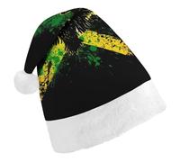 Jamaican Flag Eagle Santa Hat For Adults And Teens Christmas Hats Xmas Holiday Party Cap