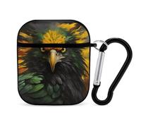 Jamaican Flag Eagle1 PC Headphone Case for AirPods 1 And 2 Earphone Cover Earbuds Accessories with Keychain