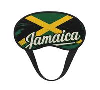 Jamaican Flag Elements Print Adults Soft Washable Eye Mask for Light Blocking Nap Face Sleeping Travel Cover