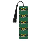 Jamaican Flag Elements Print Reading Accessories Wooden Bookmark Unique Bookmarks for Hardcover Books Journals