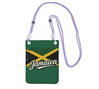 Jamaican Flag Elements Printing Crossbody Phone Case For Adult Wallet Crossbody Shoulder Bag With Detachable Shoulder Strap