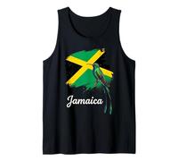 Jamaican Flag Hummingbird Caribbean Pride Design Tank Top