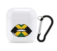 Jamaican Flag Lip Earphone Case Cover Compatible with AirPods 1&2 Shockproof Bluetooth Headset Case White-style