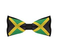 Jamaican Flag Printed Bow Ties Funny Pre-Tied Adjustable Bowties Gift Idea for Men