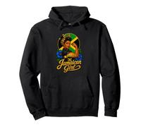 Jamaican Girl Jamaica Flag Pride Woman Roots Pullover Hoodie