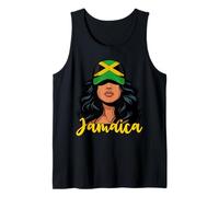 Jamaican Girl Jamaica Flag Proud Afro Jamaican Women Tank Top