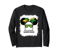Jamaican Girls Kids Roots Jamaica Flag Baby Youth Teen Girl Long Sleeve T-Shirt