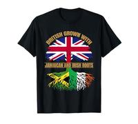 Jamaican Irish Heritage British Grown Jamaica Ireland Roots T-Shirt