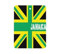Jamaican Kingdom Flag 1Pcs Car Air Freshener Automotive Aromatherapy Tablets Hanging Scented Cards for Room Bathroom Square