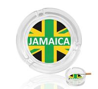 Jamaican Kingdom Flag Glass Ashtrays for Cigarettes Ash Tray Ashtray Home Office Indoor Outdoor Decoration