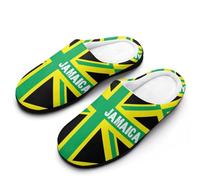 Jamaican Kingdom Flag Men's Memory Foam Slippers Comfort Cotton Slip On House Shoes for Indoor Outdoor 11-12(44-45)