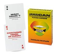 Jamaican Lingo Playing Cards | Travel Flashcards | Learn Jamaican Slang Vocabulary in A Fun & Easy Way | 52 Essential Translations, White