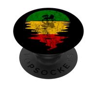 Jamaican Lion Of Judah Rastafari Roots Rasta Reggae Music PopSockets Adhesive PopGrip