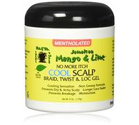 Jamaican Mango & Lime No More Itch Cool Scalp Gel 6 oz | Braid, Twist & Loc Styling Gel | Cooling Menthol Formula for Dry, Itchy Scalp | Moisturizing Strong Hold Hair Gel