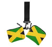 Jamaican National Flag Jamaica Jam Women's Dual Wallets Business Card Cases Large Capacity Coin Purse Change Holder with Zipper Coin Pocket for Lady 2 Packs