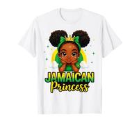 Jamaican Princess Cute Island Jamaica Flag for Girls Kids T-Shirt