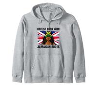 Jamaican Roots British Born Girl Pride Jamaica Heritage Zip Hoodie