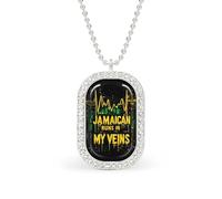 Jamaican Runs in My Veins Women's Necklaces Pendant Necklace Fashion Diamond Jewelry with Chain