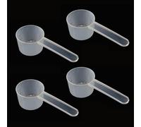 JAMAKALA 4Pcs Measuring Spoons, 20g 40ml Transparent Plastic Measuring Spoon, Scoop for Powder, Protein Scoop, for Kitchen Utensils, for Powder Coffee