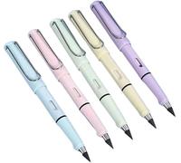 JAMAKALA 5pcs Infinity Pencil, Reusable Inkless for Writing, Everlasting With Eraser, Unbreakable Portable Endless, for School Office Writing, Drawing Use