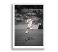 Jamal Musiala signed photo Germany poster print autograph framed display memorabilia gift Bayern Munich (A4 poster only - B&W)