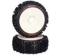 Jamara 054804 Hard Tyre Plus Rim for 1/8 B-Pioneer Buggy Competition (2-Piece)