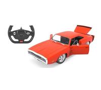 JAMARA 402116 Dodge Charger R/T 1970 1:16 2.4GHz Door Manually Officially Licensed, Detailed Interior, Faithful Painting, Remote Controlled RC Car, Red
